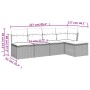 5-teiliges Gartenmöbel-Set und schwarze synthetische Rattankissen von , Gartensets - Ref: Foro24-3249355, Preis: 273,84 €, Ra...