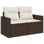 Gartensofa mit Kissen, 2-Sitzer, braunes synthetisches Rattan von , Outdoor-Sofas - Ref: Foro24-366221, Preis: 176,30 €, Raba...