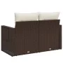 Gartensofa mit Kissen, 2-Sitzer, braunes synthetisches Rattan von , Outdoor-Sofas - Ref: Foro24-366221, Preis: 176,30 €, Raba...