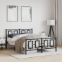 Estructura de cama cabecero y estribo metal negro 135x190 cm de , Camas y somieres - Ref: Foro24-374258, Precio: 129,19 €, De...