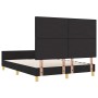 Estructura de cama con cabecera Negro 160 x 200 cm tela