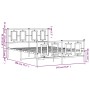 Estructura de cama cabecero y estribo metal negro 135x190 cm de , Camas y somieres - Ref: Foro24-374258, Precio: 129,19 €, De...
