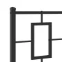 Bed frame with headboard and black metal footboard 90x190 cm by , Beds and slatted bases - Ref: Foro24-374251, Price: 94,34 €...