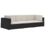 3-piece garden sofa set and black synthetic rattan cushions by vidaXL, Garden sets - Ref: Foro24-47264, Price: 270,60 €, Disc...