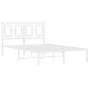 Bettgestell aus Metall mit weißem Kopfteil 120x190 cm von , Betten und Lattenroste - Ref: Foro24-374287, Preis: 99,78 €, Raba...