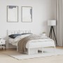 Metal bed frame with white headboard 120x190 cm by , Beds and slatted bases - Ref: Foro24-374287, Price: 99,78 €, Discount: %