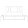 Bettgestell aus Metall mit weißem Kopfteil 120x190 cm von , Betten und Lattenroste - Ref: Foro24-374287, Preis: 99,78 €, Raba...
