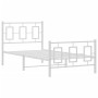 Metallbettgestell mit Kopf- und Fußteil weiß 90x190 cm von , Betten und Lattenroste - Ref: Foro24-374300, Preis: 84,06 €, Rab...