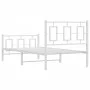 Metal bed frame with headboard and footboard white 90x190 cm by , Beds and slatted bases - Ref: Foro24-374300, Price: 82,90 €...