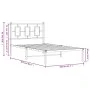 Metal bed frame with white headboard 100x200 cm by , Beds and slatted bases - Ref: Foro24-374285, Price: 73,74 €, Discount: %
