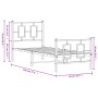 Metallbettgestell mit Kopf- und Fußteil weiß 75x190 cm von , Betten und Lattenroste - Ref: Foro24-374298, Preis: 75,31 €, Rab...