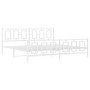 Estructura cama metal con cabecero y pie cama blanco 193x203 cm de , Camas y somieres - Ref: Foro24-374314, Precio: 149,52 €,...