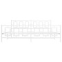 Estructura cama metal con cabecero y pie cama blanco 193x203 cm de , Camas y somieres - Ref: Foro24-374314, Precio: 149,52 €,...
