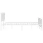Metallbettgestell mit Kopf- und Fußteil weiß 193x203 cm von , Betten und Lattenroste - Ref: Foro24-374314, Preis: 147,55 €, R...