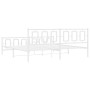 Estructura cama metal con cabecero y pie cama blanco 193x203 cm de , Camas y somieres - Ref: Foro24-374314, Precio: 149,52 €,...