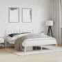 White metal bed frame with headboard 160x200 cm by , Beds and slatted bases - Ref: Foro24-374293, Price: 106,47 €, Discount: %