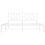 White metal bed frame with headboard 160x200 cm by , Beds and slatted bases - Ref: Foro24-374293, Price: 106,47 €, Discount: %