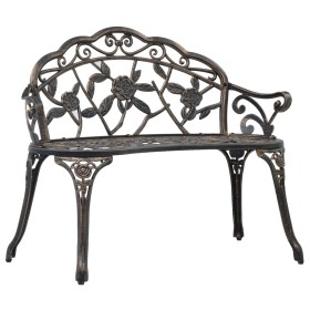 Cast bronze aluminum bistro bench 100 cm by vidaXL, garden benches - Ref: Foro24-47859, Price: 158,55 €, Discount: %