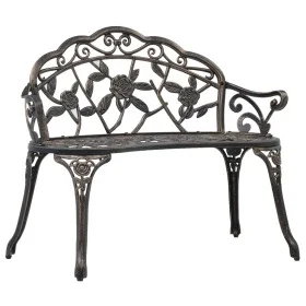 Cast bronze aluminum bistro bench 100 cm by vidaXL, garden benches - Ref: Foro24-47859, Price: 149,02 €, Discount: %