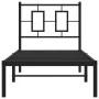 Bed frame with black metal headboard 80x200 cm by , Beds and slatted bases - Ref: Foro24-374232, Price: 70,29 €, Discount: %
