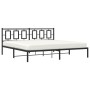 Estructura de cama con cabecero metal negro 193x203 cm de , Camas y somieres - Ref: Foro24-374247, Precio: 127,90 €, Descuent...