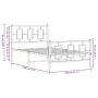 Bed frame with headboard and black metal footboard 100x190cm by , Beds and slatted bases - Ref: Foro24-374253, Price: 89,93 €...