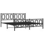 Estructura de cama cabecero y estribo metal negro 183x213 cm de , Camas y somieres - Ref: Foro24-374264, Precio: 155,24 €, De...