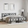 Estructura de cama cabecero y estribo metal negro 183x213 cm de , Camas y somieres - Ref: Foro24-374264, Precio: 155,24 €, De...