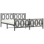 Estructura de cama cabecero y estribo metal negro 183x213 cm de , Camas y somieres - Ref: Foro24-374264, Precio: 157,42 €, De...