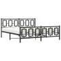 Estructura de cama cabecero y estribo metal negro 183x213 cm de , Camas y somieres - Ref: Foro24-374264, Precio: 155,24 €, De...