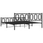 Estructura de cama cabecero y estribo metal negro 183x213 cm de , Camas y somieres - Ref: Foro24-374264, Precio: 157,42 €, De...