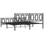 Estructura de cama cabecero y estribo metal negro 183x213 cm de , Camas y somieres - Ref: Foro24-374264, Precio: 155,24 €, De...