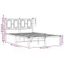 Bettgestell mit schwarzem Metallkopfteil 120x200 cm von , Betten und Lattenroste - Ref: Foro24-374239, Preis: 105,09 €, Rabat...