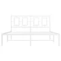 White metal bed frame with headboard 140x200 cm by , Beds and slatted bases - Ref: Foro24-374291, Price: 103,78 €, Discount: %