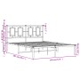 White metal bed frame with headboard 140x200 cm by , Beds and slatted bases - Ref: Foro24-374291, Price: 105,14 €, Discount: %