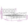 Metal bed frame with headboard and white footboard 140x200 cm by , Beds and slatted bases - Ref: Foro24-374309, Price: 128,02...