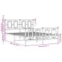 Metal bed frame with headboard and white footboard 140x200 cm by , Beds and slatted bases - Ref: Foro24-374309, Price: 126,71...