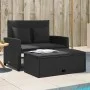 2-Sitzer-Gartensofa mit schwarzen synthetischen Rattankissen von , Outdoor-Sofas - Ref: Foro24-365132, Preis: 277,55 €, Rabat...