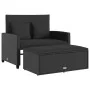 2-Sitzer-Gartensofa mit schwarzen synthetischen Rattankissen von , Outdoor-Sofas - Ref: Foro24-365132, Preis: 277,55 €, Rabat...