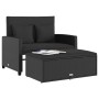 2-Sitzer-Gartensofa mit schwarzen synthetischen Rattankissen von , Outdoor-Sofas - Ref: Foro24-365132, Preis: 252,97 €, Rabat...