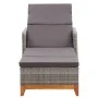 Lounger in synthetic rattan and solid gray acacia wood by vidaXL, Loungers - Ref: Foro24-46013, Price: 210,62 €, Discount: %