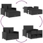 2-Sitzer-Gartensofa mit schwarzen synthetischen Rattankissen von , Outdoor-Sofas - Ref: Foro24-365132, Preis: 252,97 €, Rabat...