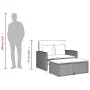 2-Sitzer-Gartensofa mit schwarzen synthetischen Rattankissen von , Outdoor-Sofas - Ref: Foro24-365132, Preis: 277,55 €, Rabat...