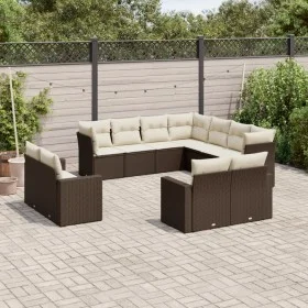 Garden sofa set 11 pieces with brown synthetic rattan cushions by , Garden sets - Ref: Foro24-3219123, Price: 708,43 €, Disco...