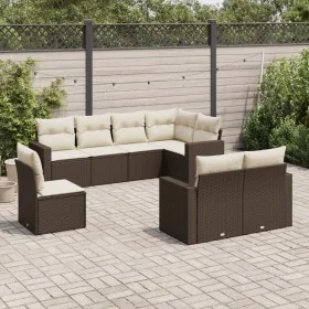 8-piece garden sofa set and brown synthetic rattan cushions by , Garden sets - Ref: Foro24-3219233, Price: 566,00 €, Discount: %