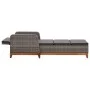 Lounger in synthetic rattan and solid gray acacia wood by vidaXL, Loungers - Ref: Foro24-46013, Price: 210,62 €, Discount: %