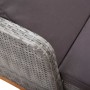 Lounger in synthetic rattan and solid gray acacia wood by vidaXL, Loungers - Ref: Foro24-46013, Price: 215,85 €, Discount: %
