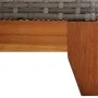 Lounger in synthetic rattan and solid gray acacia wood by vidaXL, Loungers - Ref: Foro24-46013, Price: 210,62 €, Discount: %