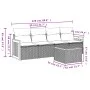 5-teiliges Gartenmöbel-Set und schwarze synthetische Rattankissen von , Gartensets - Ref: Foro24-3259858, Preis: 303,54 €, Ra...