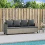 Sun lounger with light gray synthetic rattan cushions by , Loungers - Ref: Foro24-368349, Price: 238,99 €, Discount: %